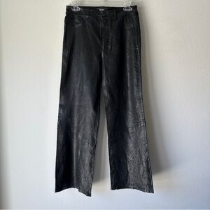 PAIGE size 27 black leather